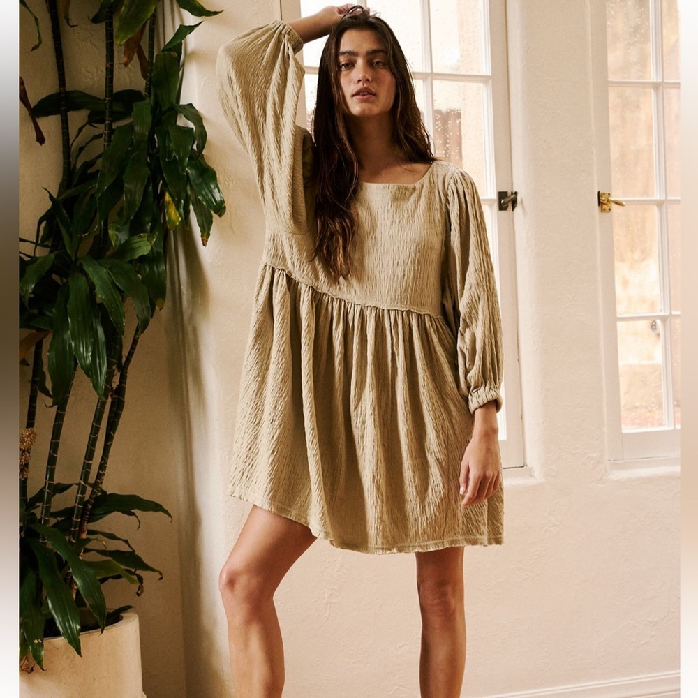 Free People Get Obsessed Relaxed Babydoll Dress Beachy
